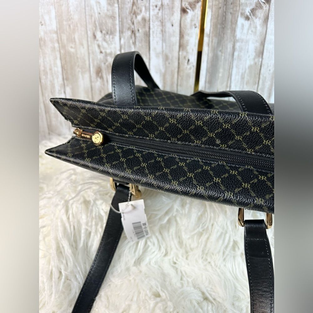 RIONI ITALIAN SIGNATURE CANVAS/ LEATHER  SHOULDER BAG NWT​​​ - Picture 3 of 10